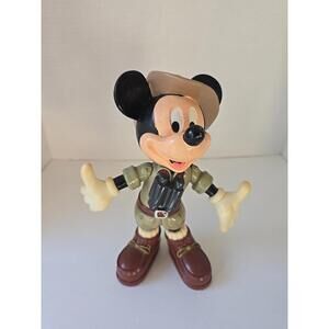 Disney Mickey Mouse Safari Hard Plastic Moveable 8" Figure
